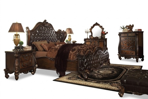 Chesterfield design classic style massive royal leather double bed 180x200cm size