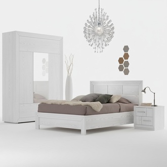 Design Bedroom 3pc Bed 2x Bedside Tables Modern Luxury Set Furniture New