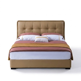 Design Bedroom 3pcs Bed 2x Bedside Table Classic Luxury Bed Set Furniture