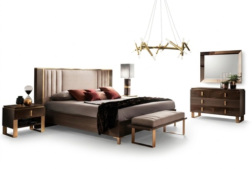 Design bedroom 6-part complete set bed bedside table chest of drawers Arredoclassic