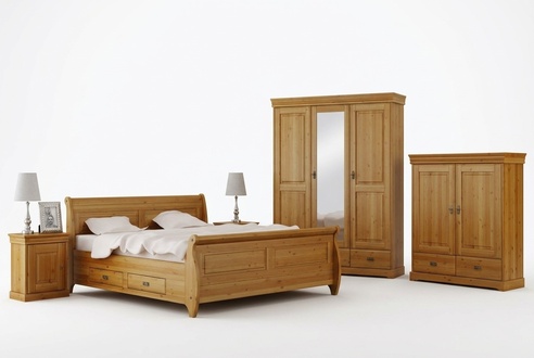 Design Bedroom Sets Complete Bed Wardrobe Bedside Table 5pcs Set