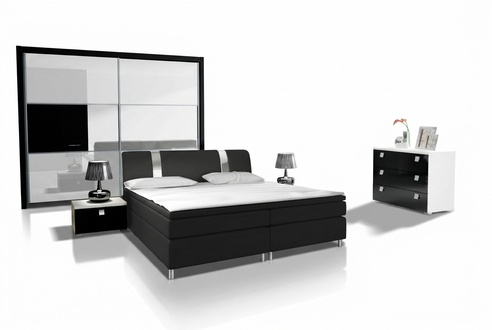 Design Bedroom Modern Sets Complete Wardrobe Bed Commode Bedside Table