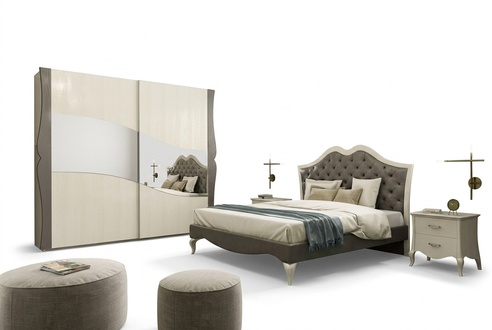 Design Beds Bedroom Bed 2x Bedside Tables Modern Luxury Furniture 3tlg