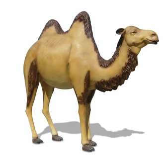XXL massive design camel figurine decorative garden sculpture 182 cm length