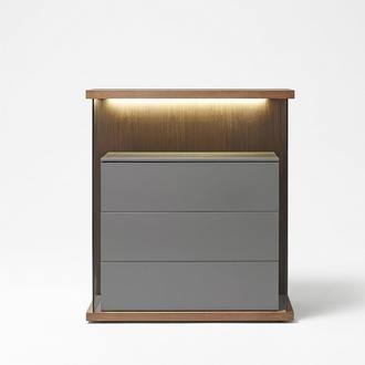 Design Chest of Drawers Illuminated Side Lowboard Cabinet Living Room Shelf Luxury