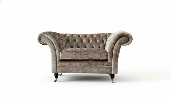 Design Chesterfield armchair 1 seater couch upholstery luxury textile sofas