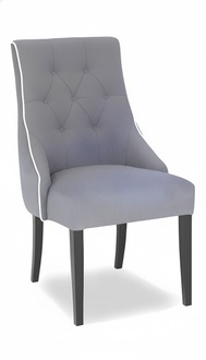 Designer 4x set modern chesterfield style chairs velvet soft seats & backrest NEW