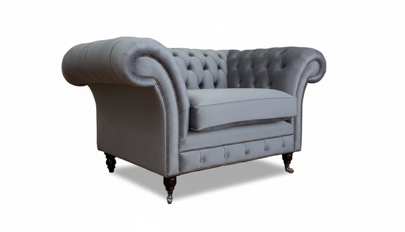 Design Chesterfield fabric couch armchair 1 seater upholstery sofas lounge new