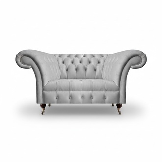Design Chesterfield Sofa 2-Seater Textile Couch Upholstered Modern Upholstered Furniture
