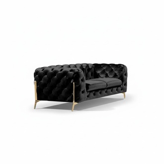 Design Chesterfield Sofa 2 Seater Couch Upholstery Textile Sofas Two Seater Velvet New