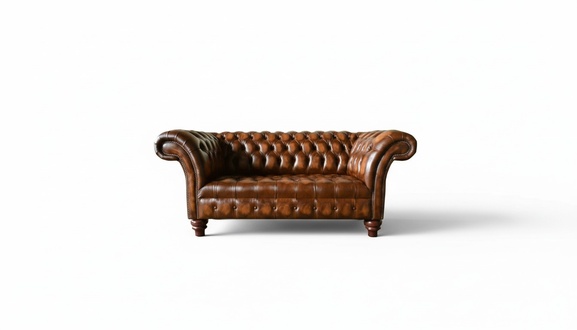 Design Chesterfield Sofa 2 Seater Brown Couch Upholstery Sofas Living Room Sofa New