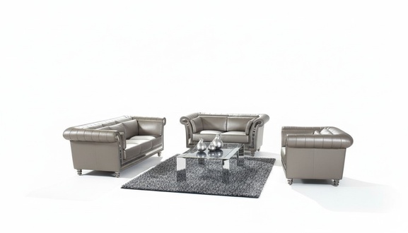 Complete Sofa Set 3+2+1 Seater Living Room Modern Luxury Style Couches Faux Leather Gold Gloss