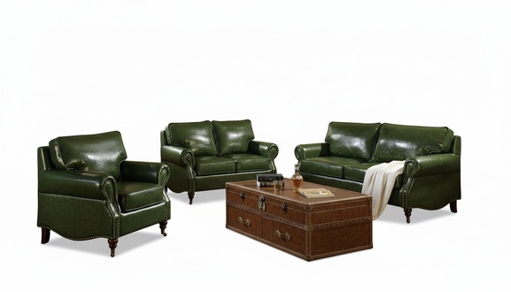 Design Chesterfield sofa set 3 + 2 + 1 couch leather couch upholstery sofas new