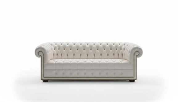 Design Chesterfield Sofa Set 3 Seater Leather Couch Blue Upholstery Sofas Luxury