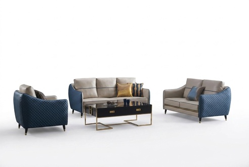 Design classic Chesterfield Big XXL 3 seater couch leather textile sofas couches !