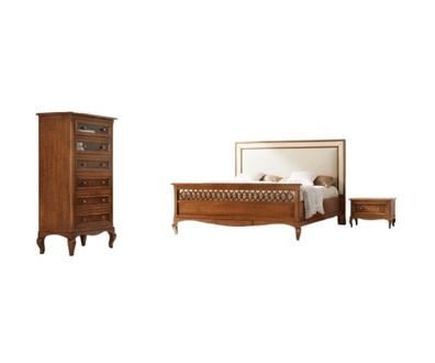 Design classic luxury furniture modern bed 2x bedside table 4-piece bedroom set