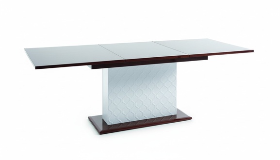 Modern style made of real wooden massive dining table rectangular extendable, model - VIS1