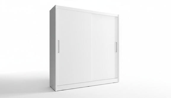 Modern style massive designer wardrobe 200cm made of MDF/chipboard with 2-sliding doors