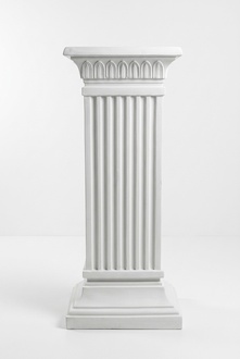 Sand colored decor figure designed as an antique greek column 101x35cm