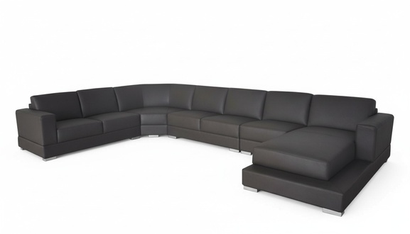 Living room corner sofa leather sofa + USB design upholstered corner shelf Uster sofa couch