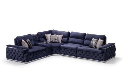 Design Corner Sofa Fabric L-shape Modern Style Upholstered Furniture Living Room Group