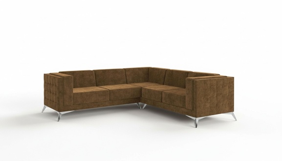 Design Corner Sofa Sofa L Shape Couch Upholstery Classic Couches Corner Sofas Brown New