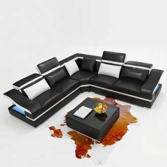 Luxury design corner corner sofa L-shape modern sofas leather sofa couch living area sofa seat