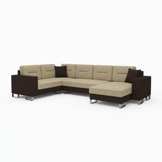 Design Corner Sofa Sleeping Sofa Bed Function Couch Leather Upholstery Textile Sofas New 3260