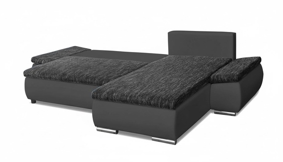 Design Corner Sofa Sleeper Sofa Bed Function Couch Leather Textile Upholstery Sofas Box