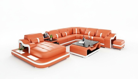 Design corner sofa U-shape living area designer sofa leather sofa corner set upholstery