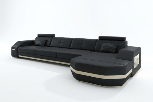 Design corner sofa with USB couch upholstery corner set leather sofa corner living landscape