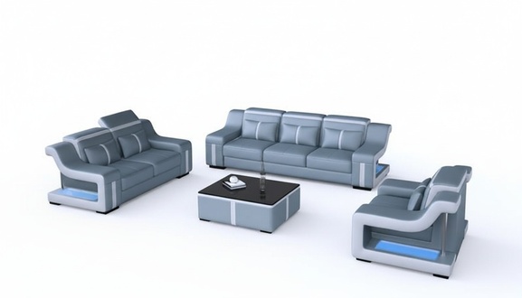 Design sofa set with USB living room set 3+2+1 + coffee table modern sofa
