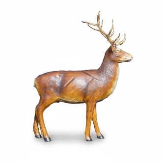 Garden decorative figurine designed as deer figure 220cm length