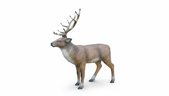 Garden decorative figurine designed as deer figure 150cm length