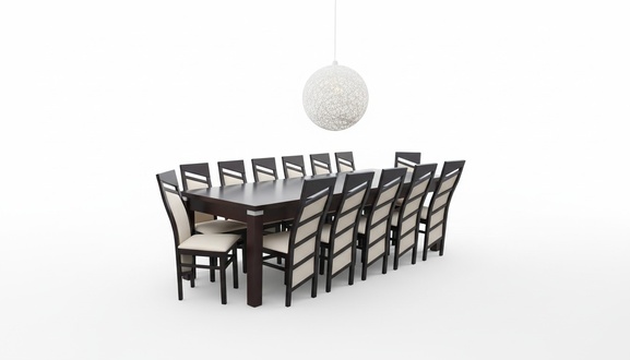 Design dining room set chair set table + 12 chairs dining sets tables wood