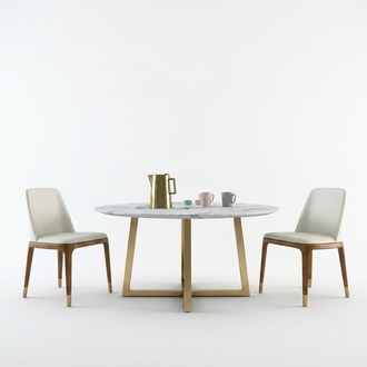 Design Dining Table Round Metal Round Tables Living Room Luxury Gold Marble Imitatio