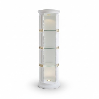 Design Display Case Shelf Glass Column Bar Showcases Shelves Cabinet Living Room 1882 New
