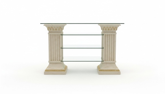 Design Display Case Shelf Glass Column Showcases Shelves TV Cabinet Living Room 1872 New