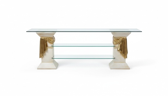 Design Display Case Shelf Glass Column Cabinet Showcases Shelves Cupboard Living Room 1862