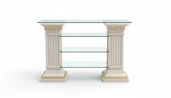 Design Display Case Shelf Glass Column Showcases Shelves TV Cabinet Living Room 1871 New