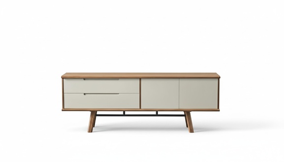 Design Dresser Side Low Board Living Room Shelf Wood Luxury Cabinet New