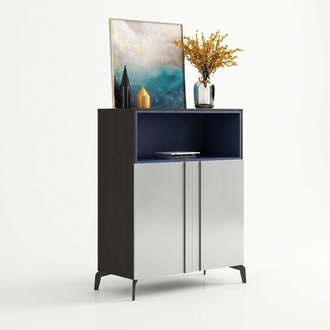 Design Dresser Side Lowboard Cabinet Shelf Luxury Living Room Wood New