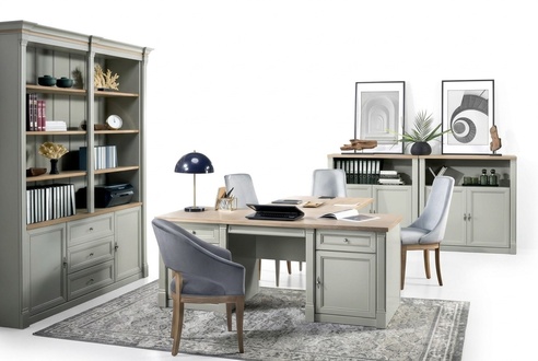 Modern style made of real wooden office sideboard with swing doors, model - ME-K2