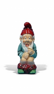 Decor figure designed as a shocking dwarf with a down pants 70cm