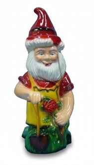 Decor figure designed as a gloss dwarf gardener with a shovel 70cm