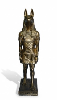 Ancient egyptian Golden god of seth decorative designer sculpture 102cm height