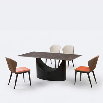 Design dining table 4 chairs set room group 5 piece tables marble New.