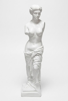 Full gloss white colored semi-naked classic style afrodita 73cm