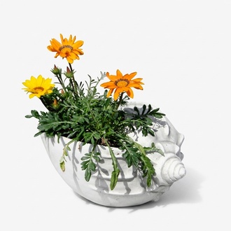 Design Flower Pot Top Planter Vessel Pots Figure Face Sculpture S104065