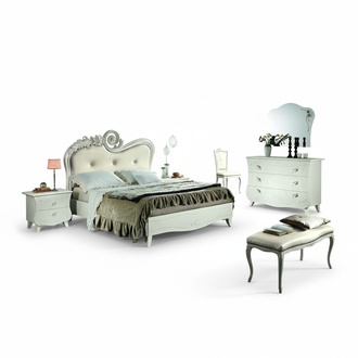Design furniture classic luxury beds new bed 2x bedside table bedroom set 3 pieces